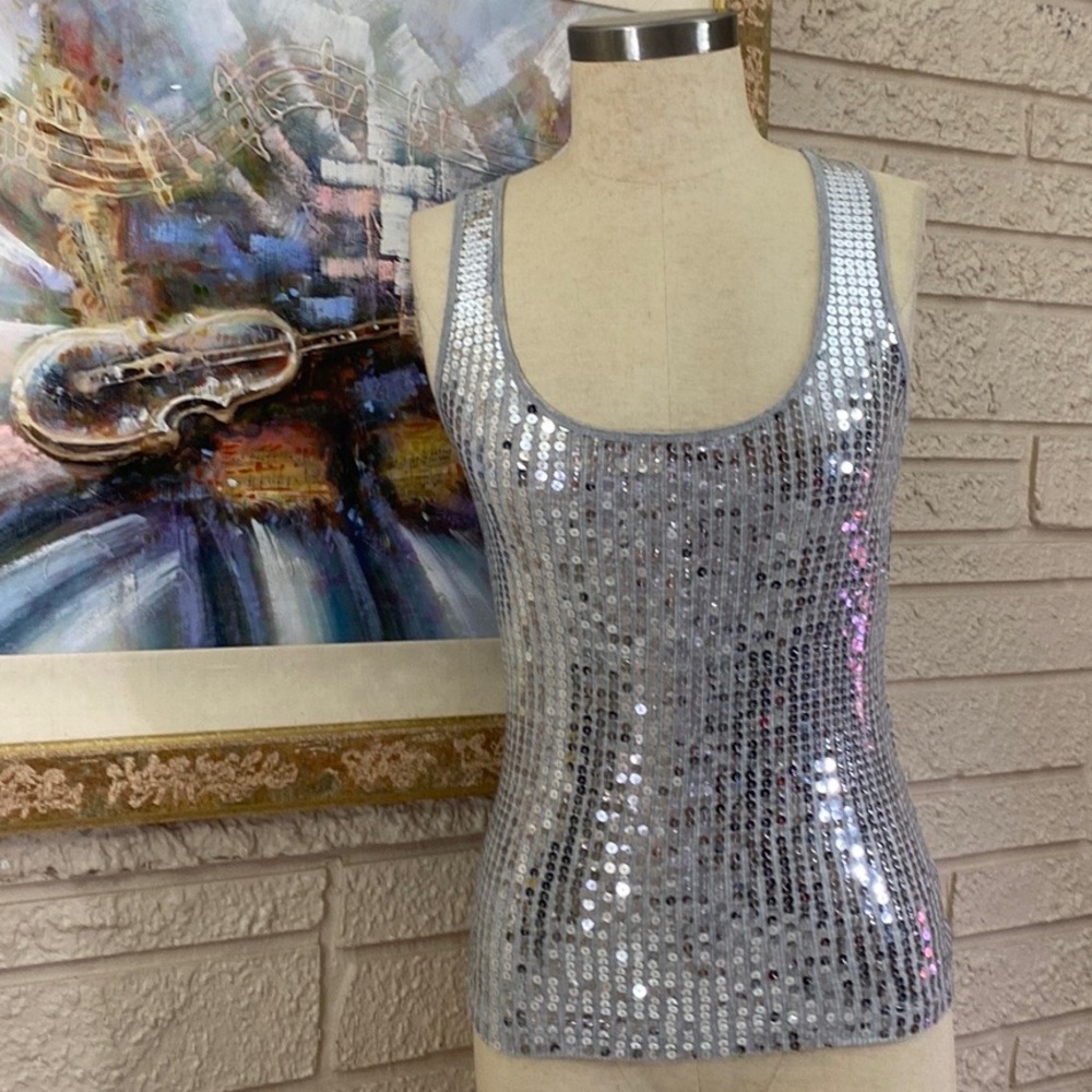 Love Rocks Sequins Front Tank Top